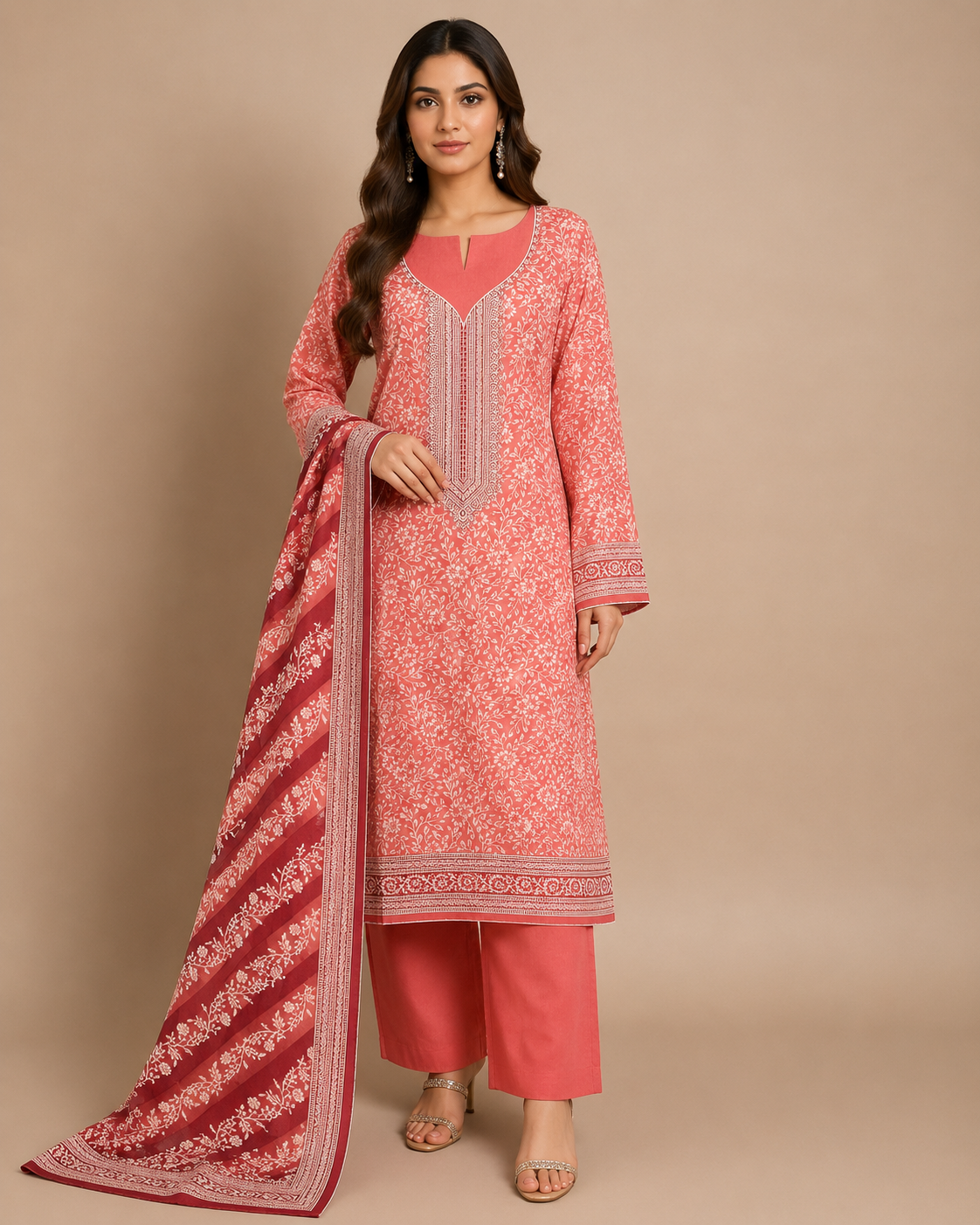Palki 3pc unstitched digital lawn suit for women new collection 2026