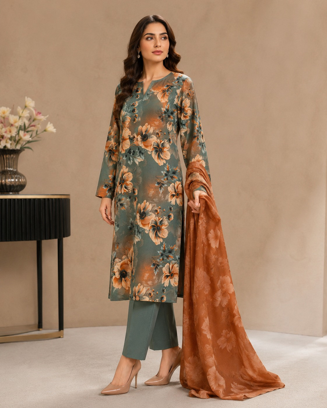 alkaram 3pc unstitched digital lawn suit for women new collection 2026