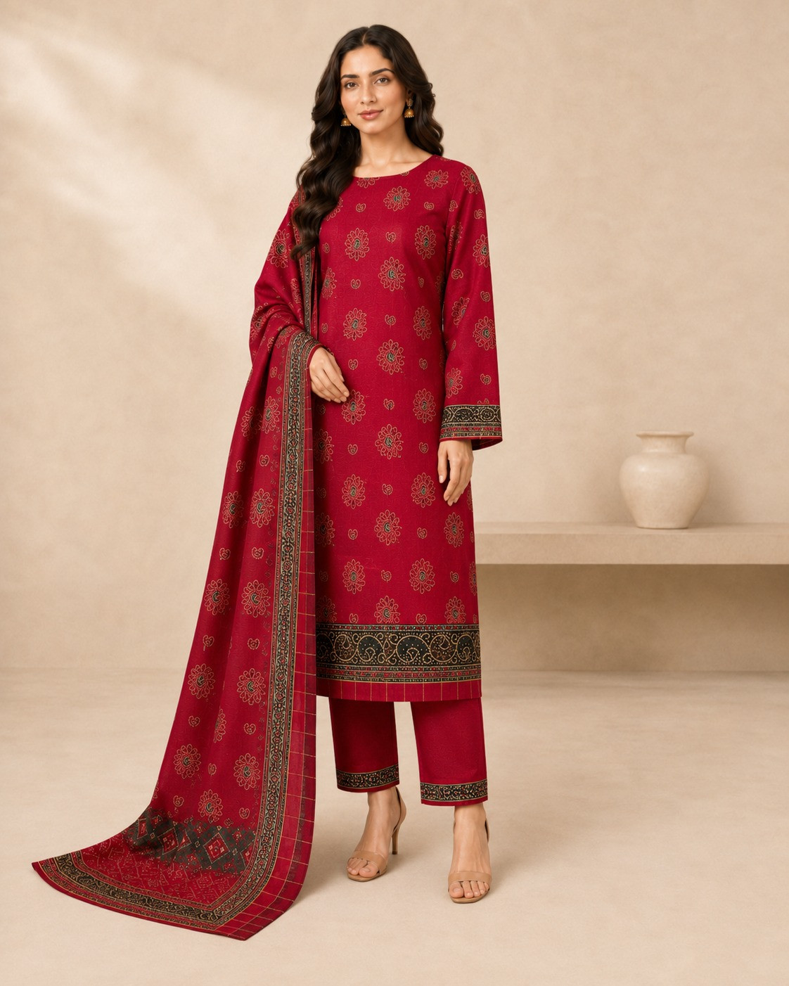 Bin saeed 3pc unstitched digital lawn suit for women new collection 2026