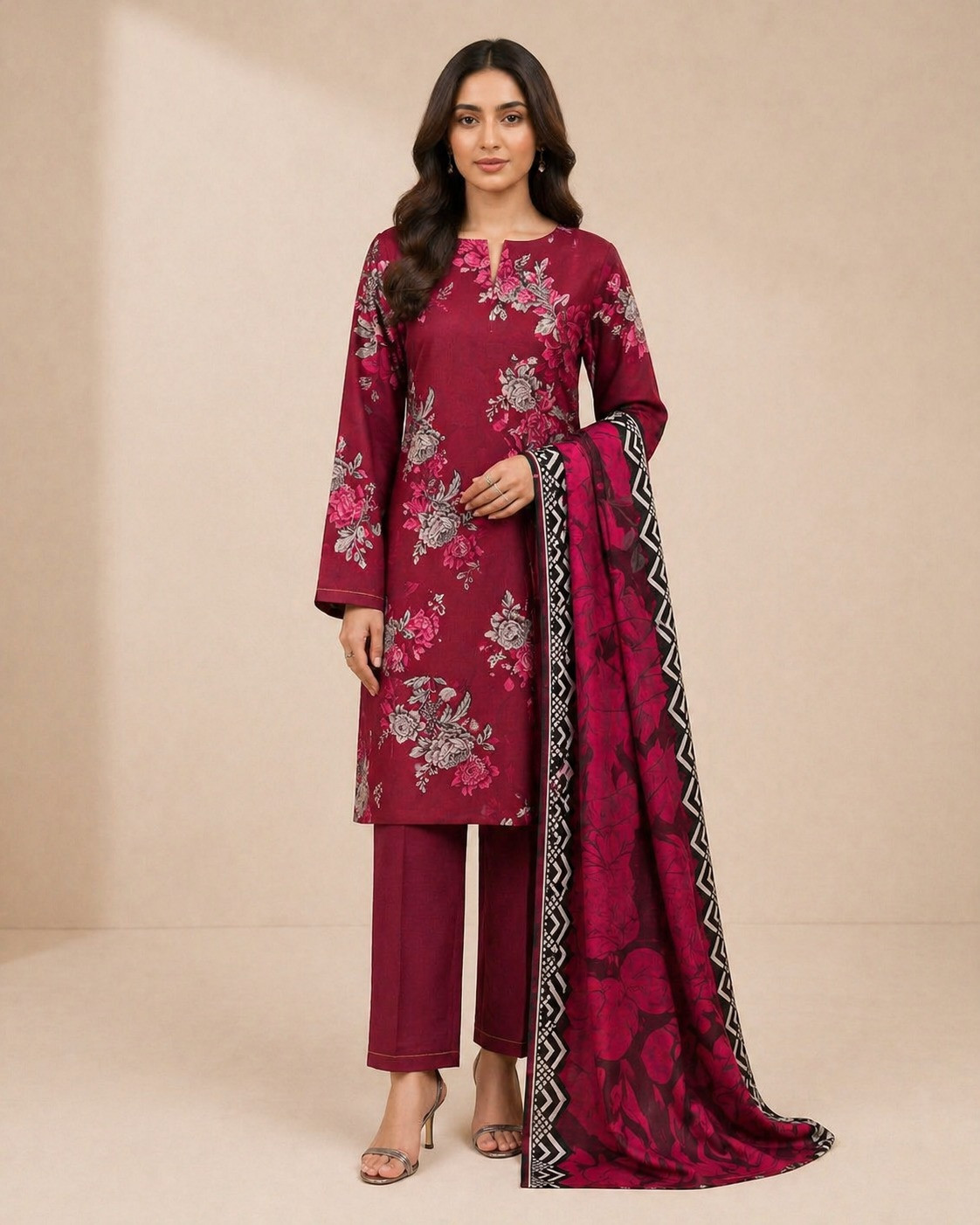 alkaram 3pc unstitched digital lawn suit for women new collection 2026